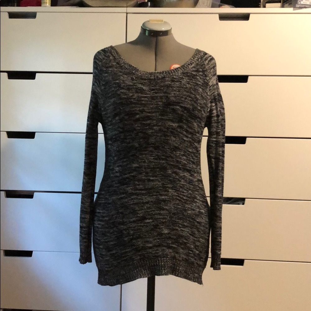 H&M  - Black Heathered Knit Sweater